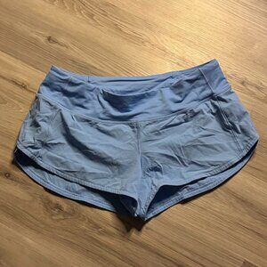 (6) Lululemon Speed Up Shorts 2.5" | Light Blue